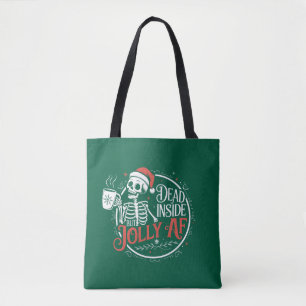 Död Inuti Men Glad Af Skalle Tomte Jul Tygkasse