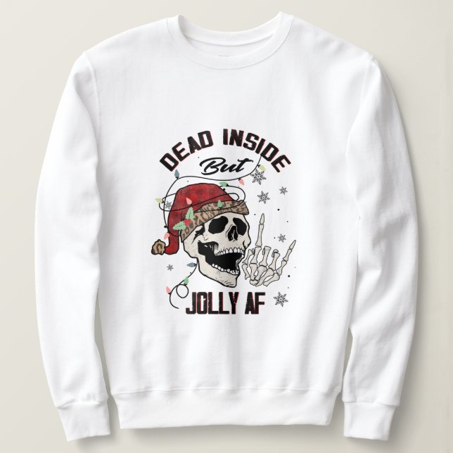 Död inuti men glad t shirt (Design framsida)