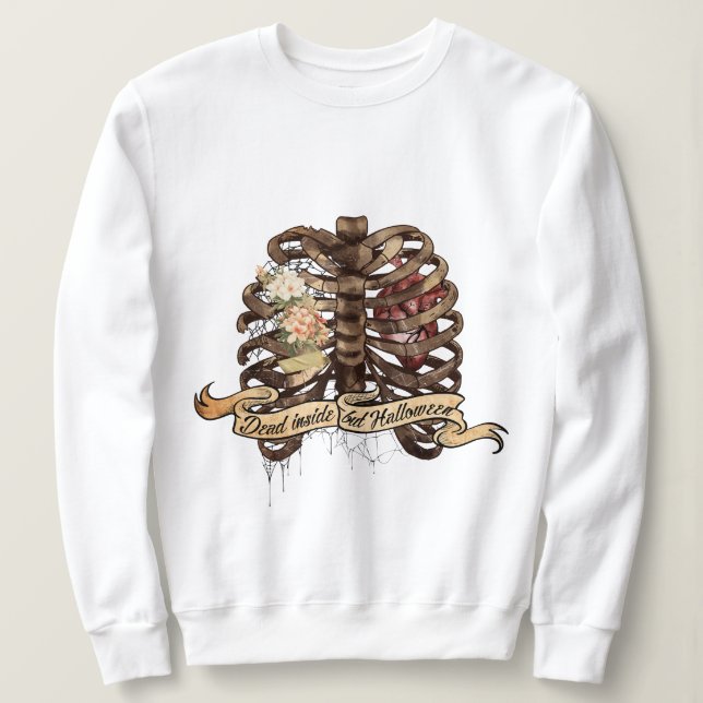 Död inuti men Halloween T Shirt (Design framsida)