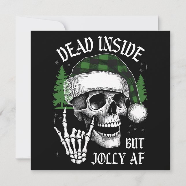 Död inuti men jolly AF Julkort (Framsida)