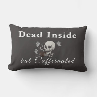 Död Inuti Men Kaffeinerad – Halloween Kudd Lumbarkudde