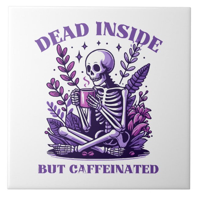 Död Inuti Men Kaffeinerad Kakelplatta (Framsidan)