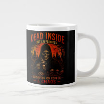 Död Inuti Men Kaffeinerad Rolig Kaffemug
