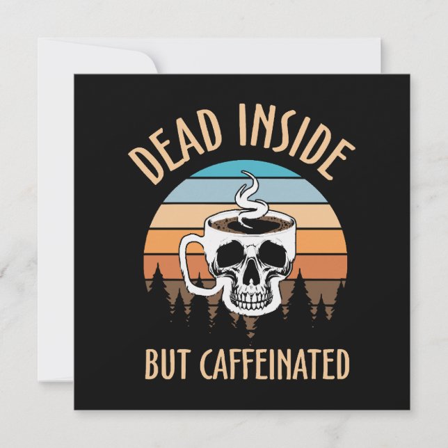 Död inuti men koffeinpåverkad inbjudningar (Framsida)