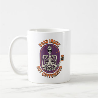 Död Inuti Men Koffeinskt Skelett Kaffemugg
