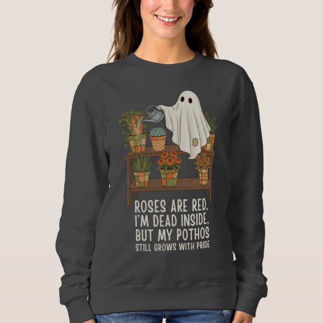 Död Inuti - Rolig Ghost Plant Älskare T Shirt (Framsida)