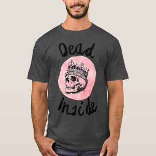 Död inuti rosa skallskelett i krona tiara T-S T Shirt