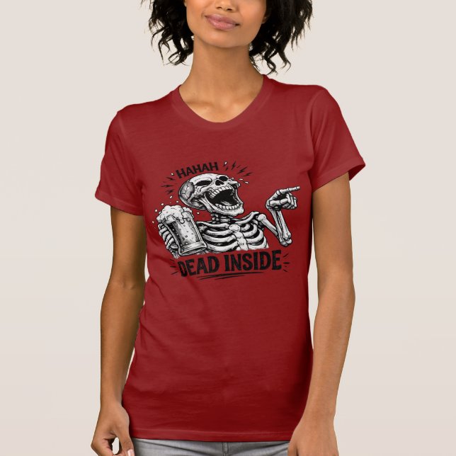 Död inuti skelett t shirt (Framsida)
