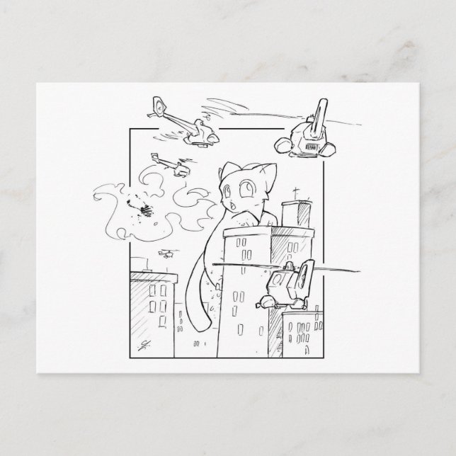 Död Kitten Vykort (Framsida)