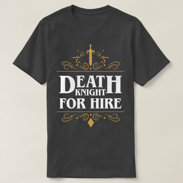 Död Knight för anlitande T Shirt (Design framsida)