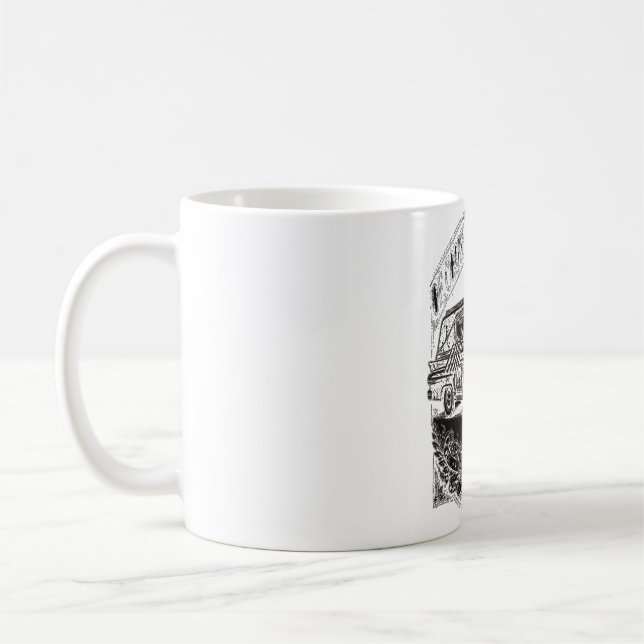 Död Kropps Ready — Likbil Kaffemugg (Vänster)
