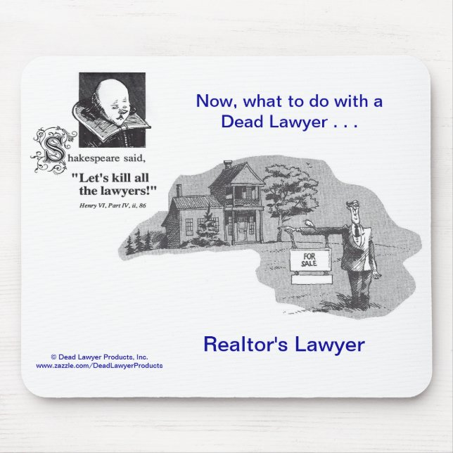 Död Lawyer™ fastighetsmäklare advokat Mousepad Musmatta (Framsidan)
