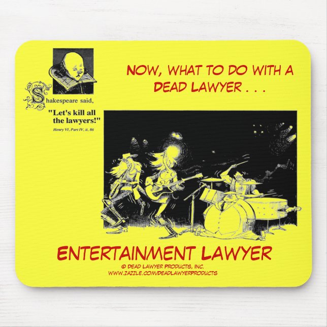 Död Lawyer™ underhållningadvokat Mousepad Musmatta (Framsidan)