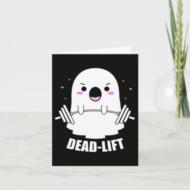 Död lyft spöke Halloween1  Kort (Framsida)