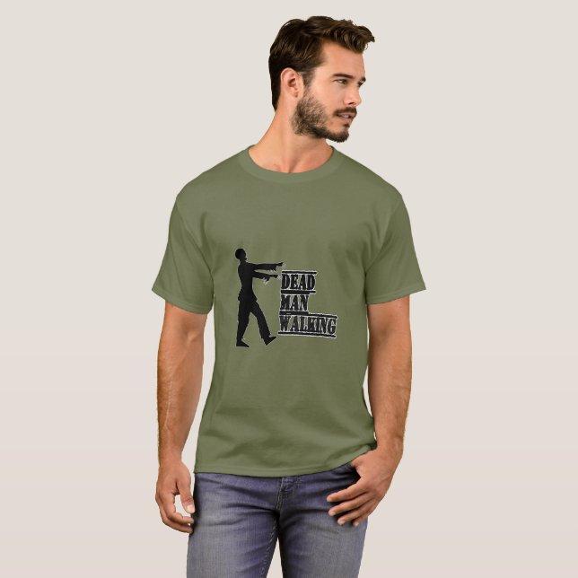 Död man som går T-tröja T-shirt (Hel framsida)