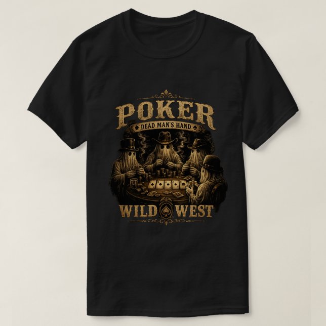 Död mans hand spökpokertröja t shirt (Design framsida)