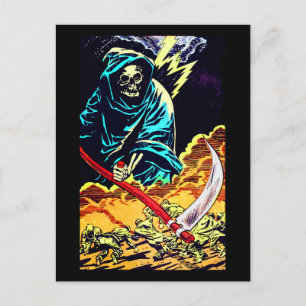 Död med ett Scythe Halloween-kort Vykort