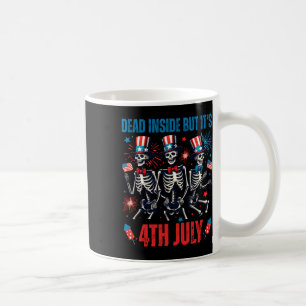 Död men den 4 juli Dancing Skeleton U Kaffemugg