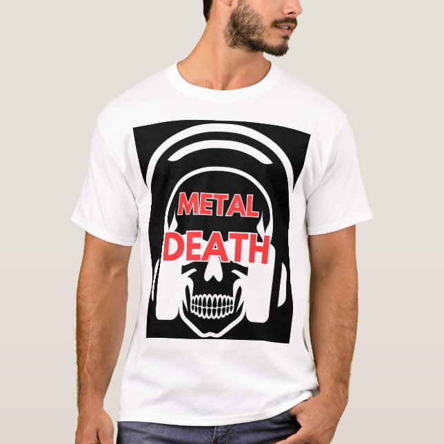 Död Metall-band med hörlurar T Shirt (Framsida)