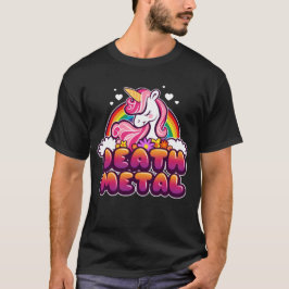Död Metall Funny Rainbow och Unicorn Gift T Shirt