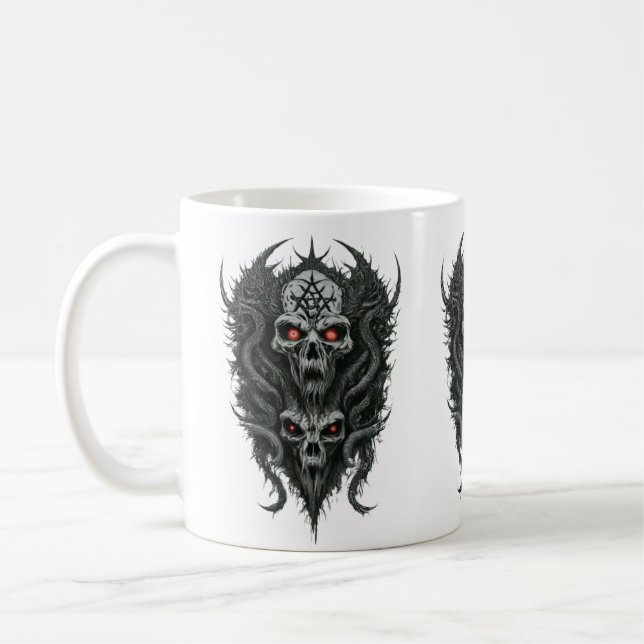 Död Metall Logotyp Tees Kaffemugg (Vänster)