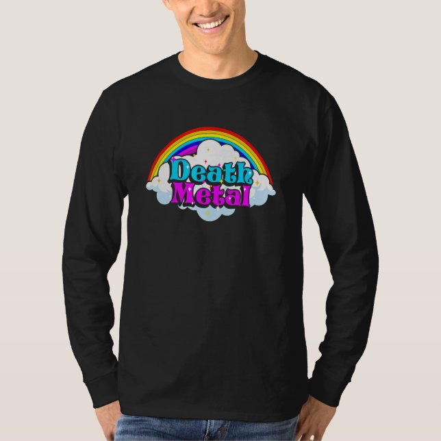 Död Metall Rainbow Theme T Shirt (Framsida)