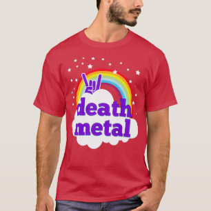 Död metall rosa regnbåge t shirt