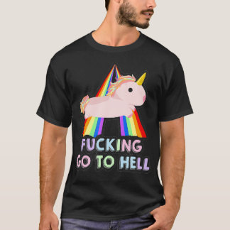 Död Metall Unicorn-design Pastel Goth helvetet T Shirt