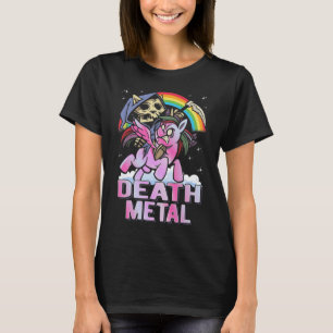 Död Metall Unicorn Reaper Rainbow T Shirt
