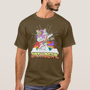 Död Metall Unicorn Rock musik Guitar Guitarists16 T Shirt
