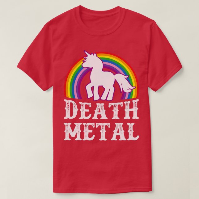 Död Metall Unicorn T Shirt (Design framsida)