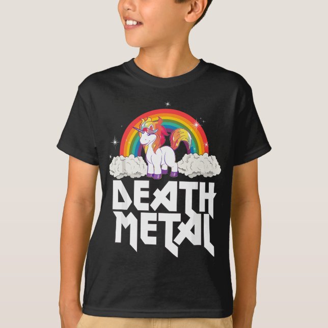 Död Metall Unicorn T Shirt (Framsida)