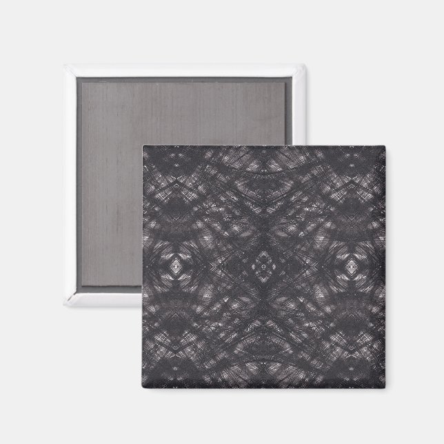 Död Mörk Svart Abstrakt Akvarellkonst Magnet (Front/Back)
