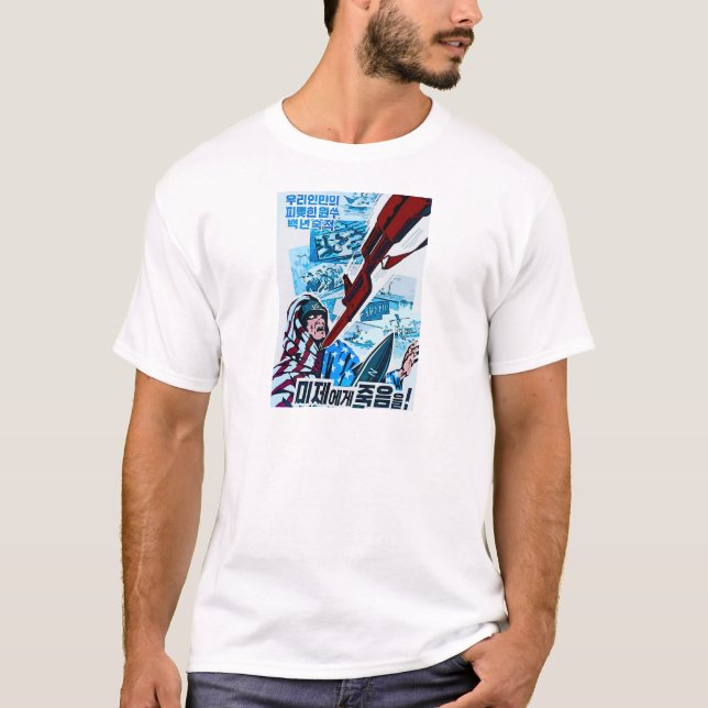 Död mot amerikanska imperialister! tee shirt (Framsida)