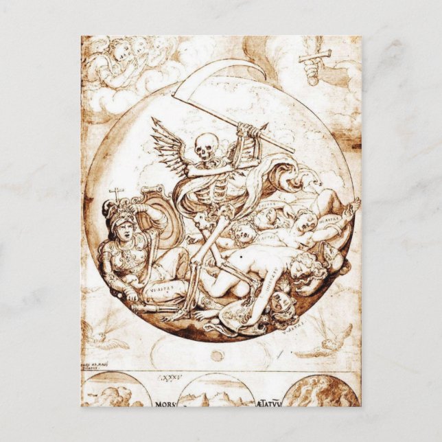 Död mot World vycard Vykort (Framsida)