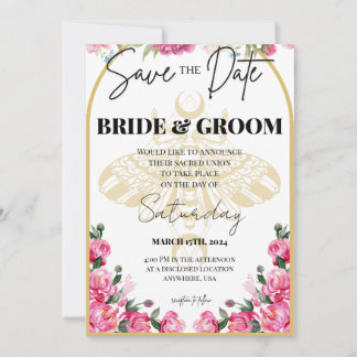 Död Moth Bröllop - Spara datum Spara Datumet