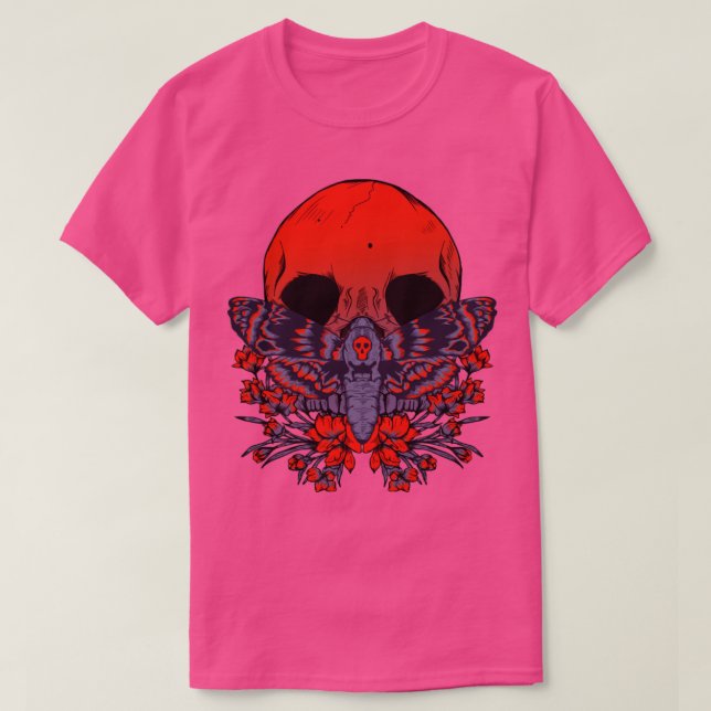 Död Moth skalle T Shirt (Design framsida)