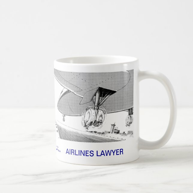 Död mugg för kaffe för Lawyer™ flygbolagadvokat (Höger)