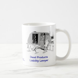 Död mugg för kaffe för Lawyer™ produktansvar