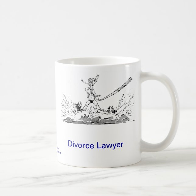 Död mugg för kaffe för Lawyer™ skilsmässaadvokat (Höger)