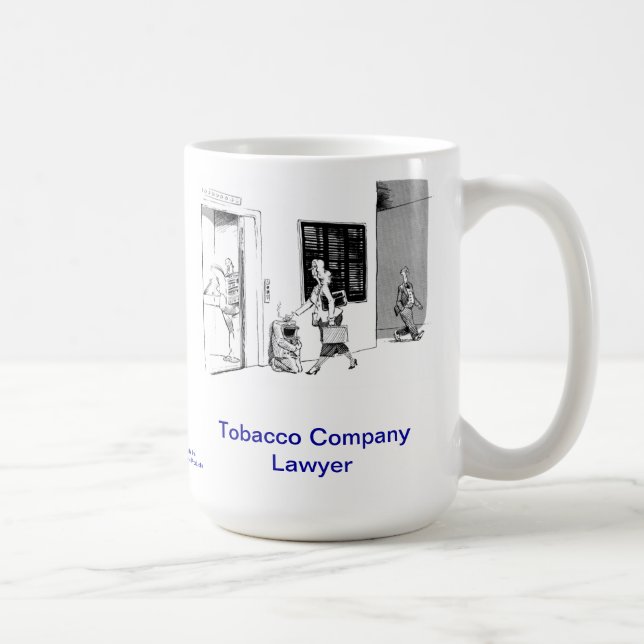 Död mugg för kaffe för Lawyer™ tobakaffärsjurist (Höger)