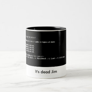 död mugg för pinggeekkaffe