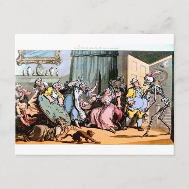 Död och gammalt Maid-vykort Vykort (Framsida)