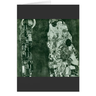 Död och liv (den statliga gamlan) vid Gustav Klimt Hälsningskort