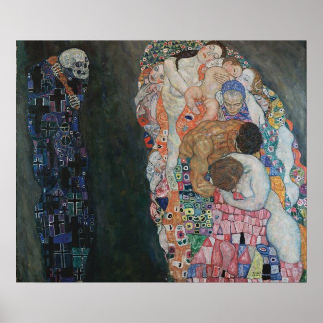 Död och liv - Gustav Klimt (1910-15) Poster (Framsidan)