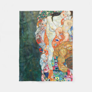 Död och liv Gustav Klimt Fleecefilt