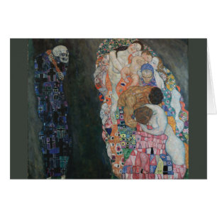 Död och liv Gustav Klimt Hälsningskort