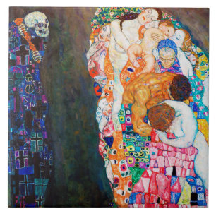 Död och liv, Gustav Klimt Kakelplatta