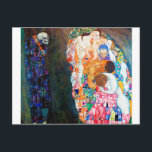 Död och liv, Gustav Klimt Vykort<br><div class="desc">Gustav Klimt (14 juli, 1862 - 6 februari 1918) var en österrikisk symbolmålare och en av de mest framstående medlemmarna i Wien Secession-rörelsen. Klimt noteras för målningar, murar, skisser och andra föremål d'art. Förutom hans verk, som innefattar anklagelser och porträtt, målade han upp landskap. Klimt var bland konstnärer från Wienutträdet...</div>