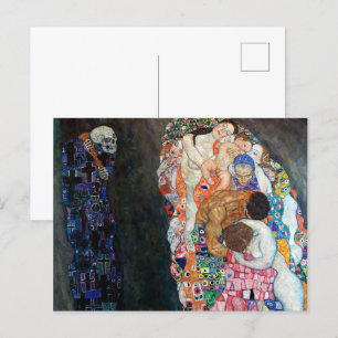 Död och liv   Gustav Klimt   Vykort